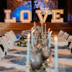 Dusty Blue Gaze Table Runner